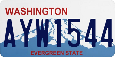 WA license plate AYW1544