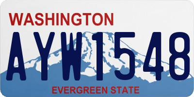 WA license plate AYW1548