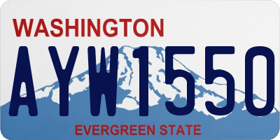 WA license plate AYW1550