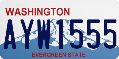 WA license plate AYW1555