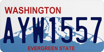 WA license plate AYW1557