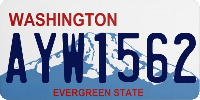 WA license plate AYW1562