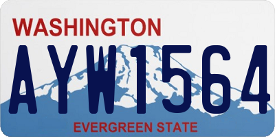 WA license plate AYW1564