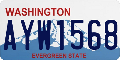 WA license plate AYW1568