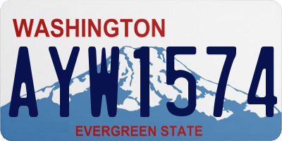 WA license plate AYW1574