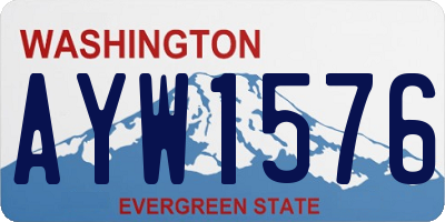 WA license plate AYW1576