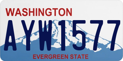 WA license plate AYW1577