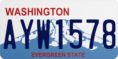 WA license plate AYW1578