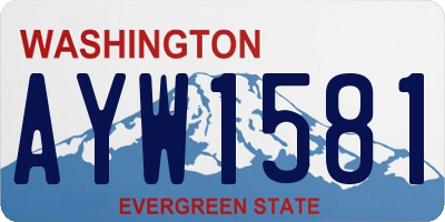 WA license plate AYW1581