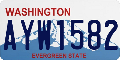 WA license plate AYW1582