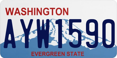 WA license plate AYW1590