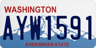 WA license plate AYW1591