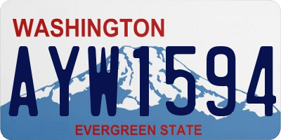 WA license plate AYW1594