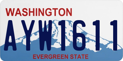 WA license plate AYW1611
