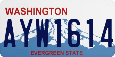 WA license plate AYW1614