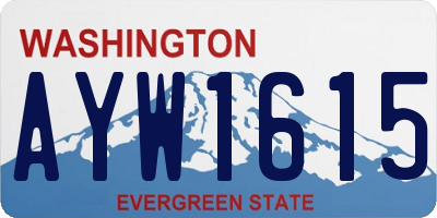 WA license plate AYW1615