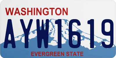WA license plate AYW1619