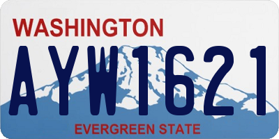 WA license plate AYW1621