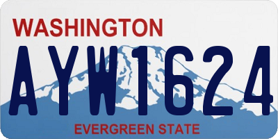 WA license plate AYW1624