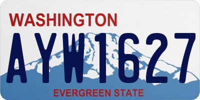 WA license plate AYW1627