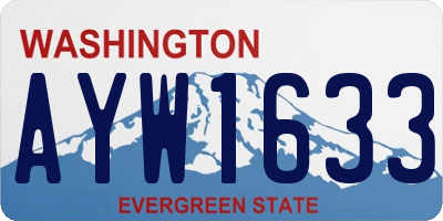 WA license plate AYW1633