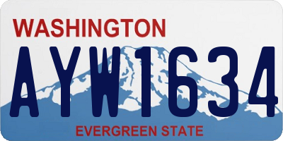 WA license plate AYW1634