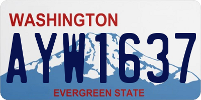 WA license plate AYW1637