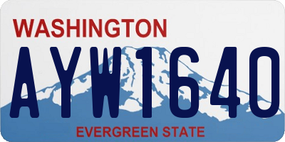 WA license plate AYW1640