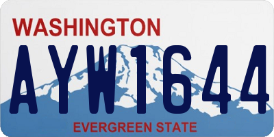 WA license plate AYW1644