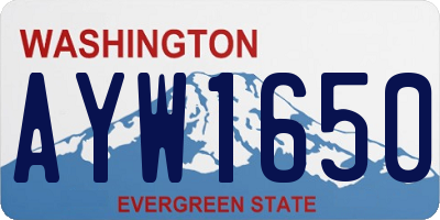 WA license plate AYW1650