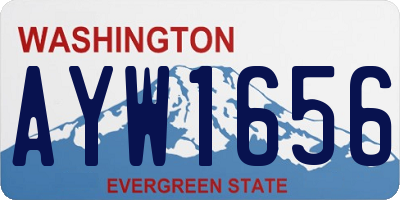 WA license plate AYW1656