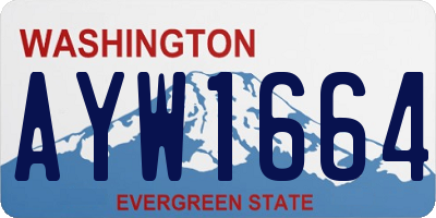 WA license plate AYW1664