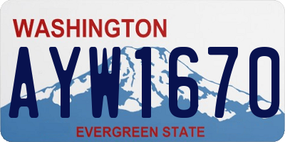 WA license plate AYW1670