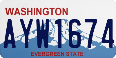 WA license plate AYW1674