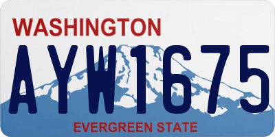 WA license plate AYW1675