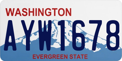 WA license plate AYW1678
