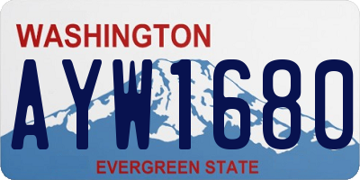 WA license plate AYW1680