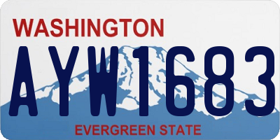 WA license plate AYW1683