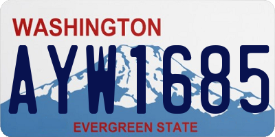 WA license plate AYW1685