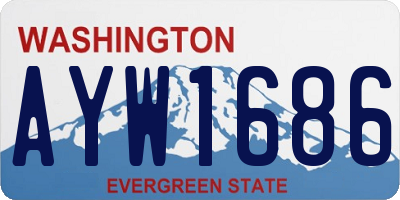 WA license plate AYW1686