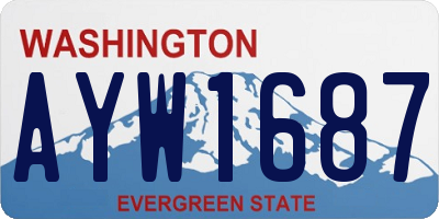 WA license plate AYW1687