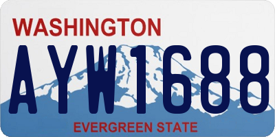 WA license plate AYW1688