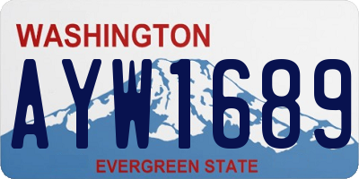 WA license plate AYW1689