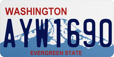 WA license plate AYW1690