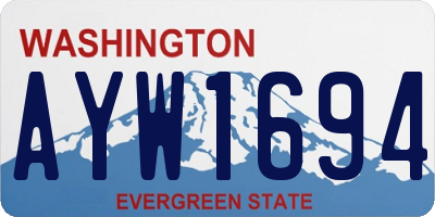 WA license plate AYW1694