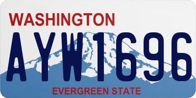 WA license plate AYW1696