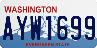 WA license plate AYW1699