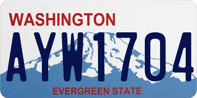 WA license plate AYW1704