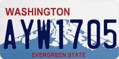 WA license plate AYW1705