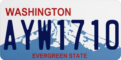 WA license plate AYW1710